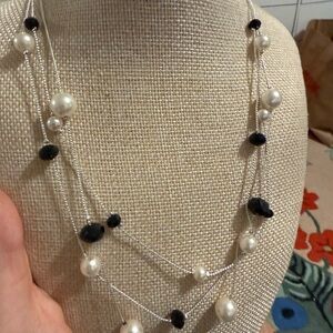 RMN Silver and Black‎ Necklace